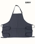 Water-Resistant Cotton Work Apron with 3 Pockets – Adjustable Neck Strap – Size M