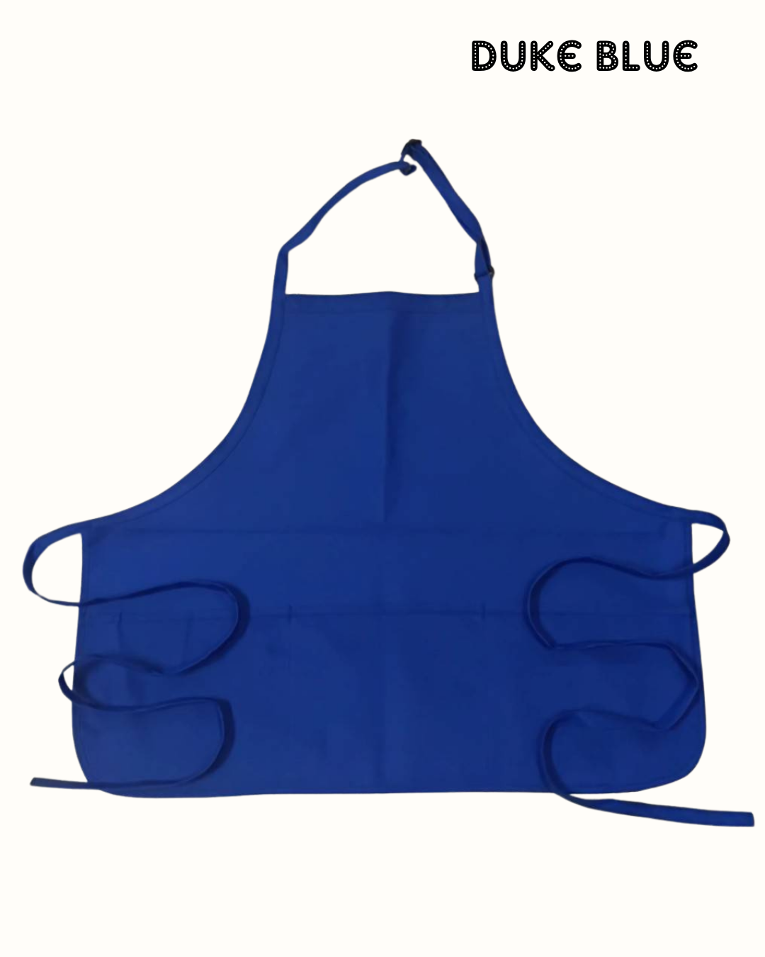 Water-Resistant Cotton Work Apron with 3 Pockets – Adjustable Neck Strap – Size M