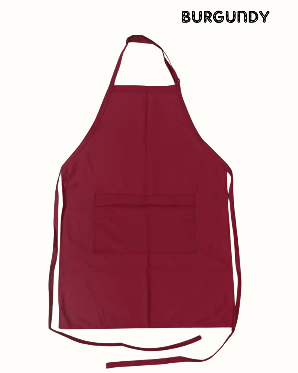 Water-Resistant Cotton Work Apron with 2 Front Pockets – Adjustable Neck Strap – Size XL