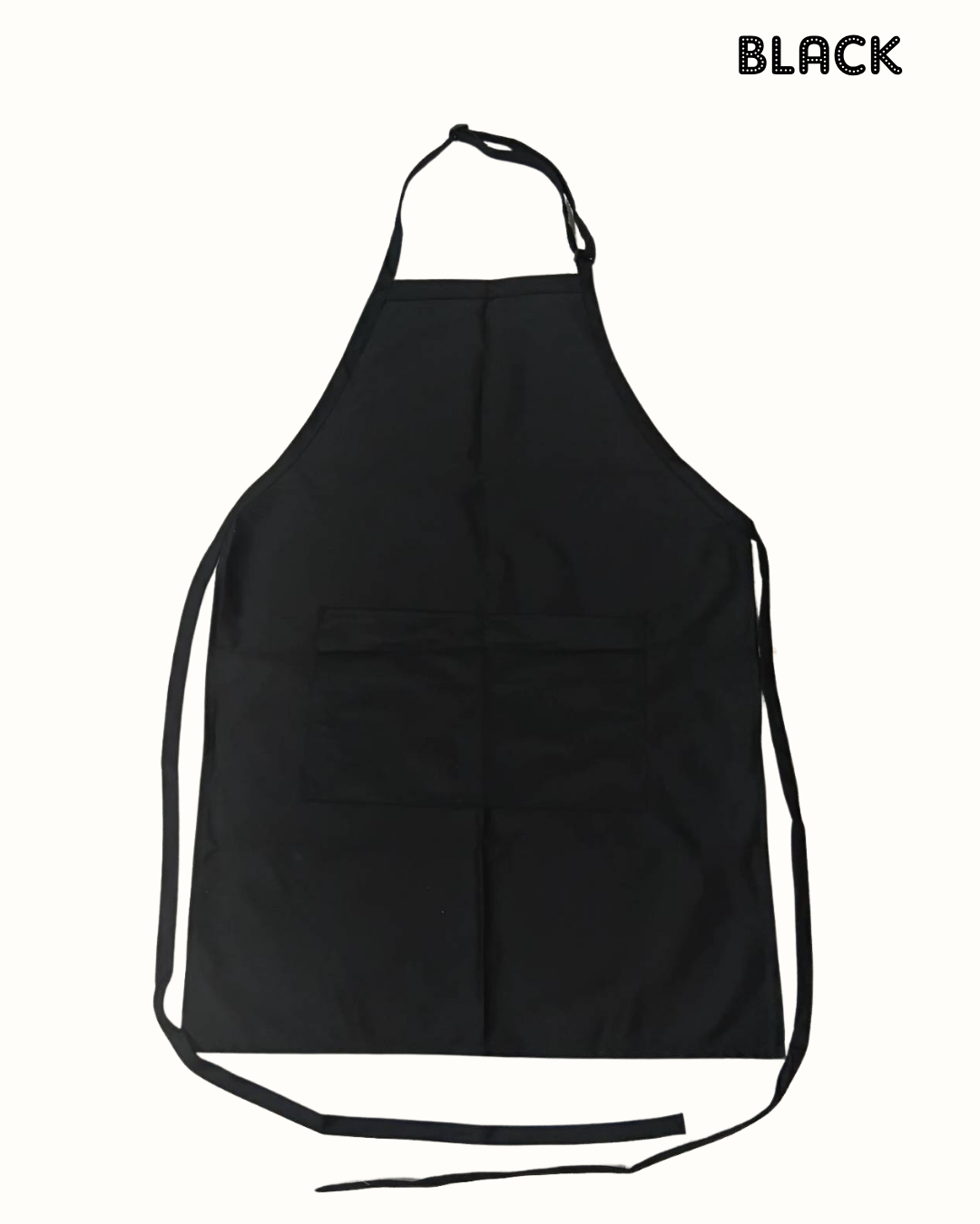 Water-Resistant Cotton Work Apron with 2 Front Pockets – Adjustable Neck Strap – Size XL