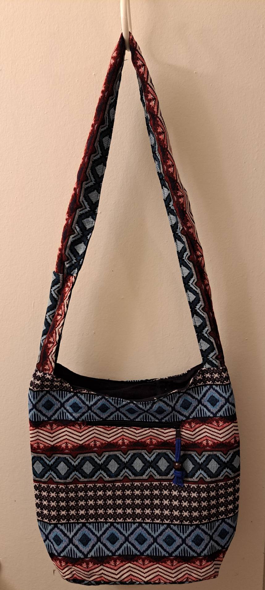 Thai woven crossbody bag BC-02 - hanging product shot