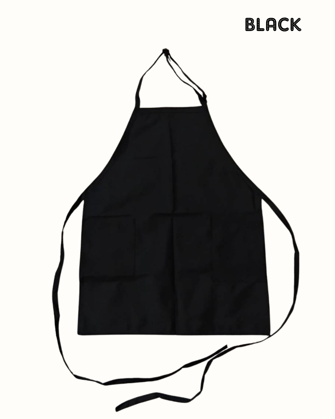 Water-Resistant Cotton Work Apron with 2 Front Pockets – Adjustable Neck Strap – Size L