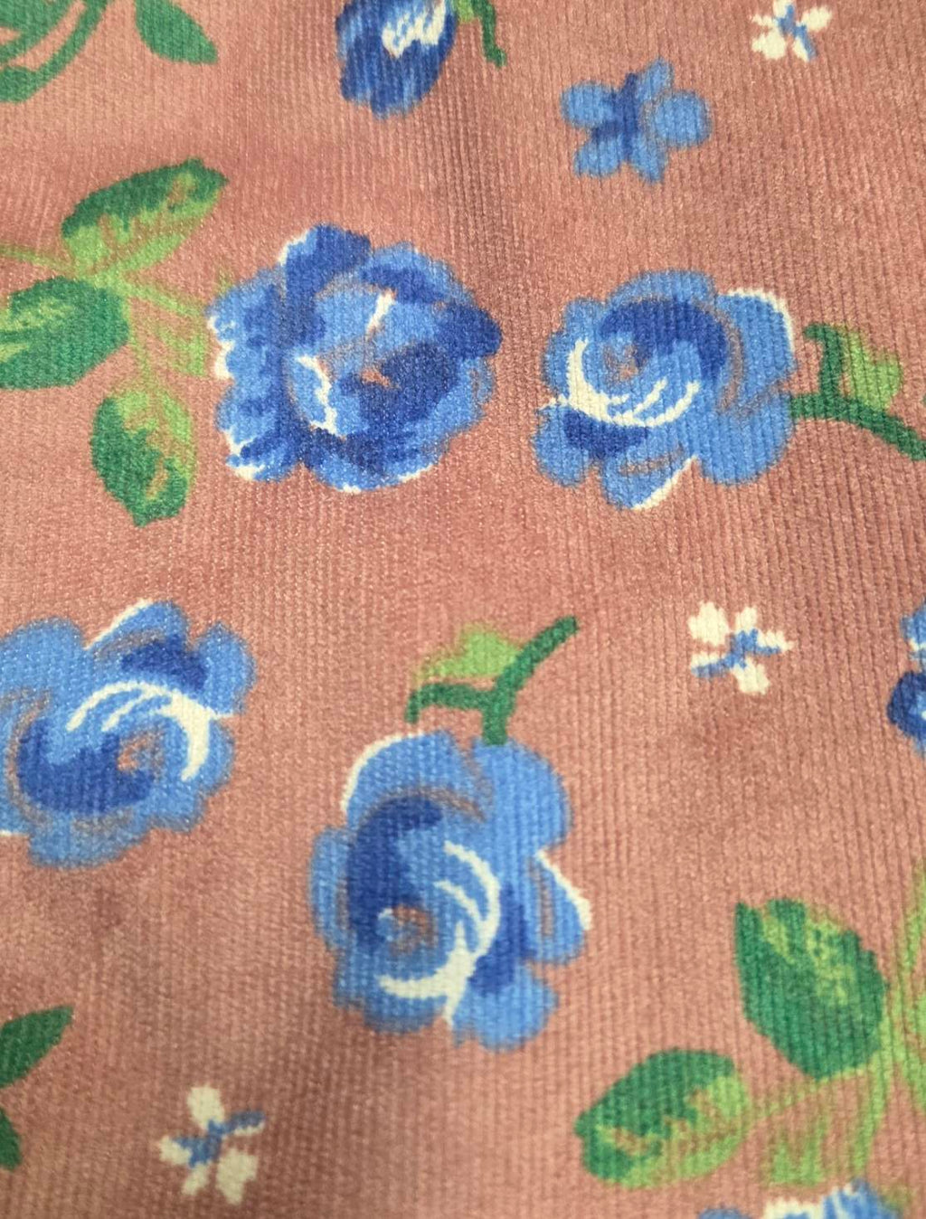Dusty Pink Floral Backpack – Blue Rose Print | Corduroy School & Travel Bag