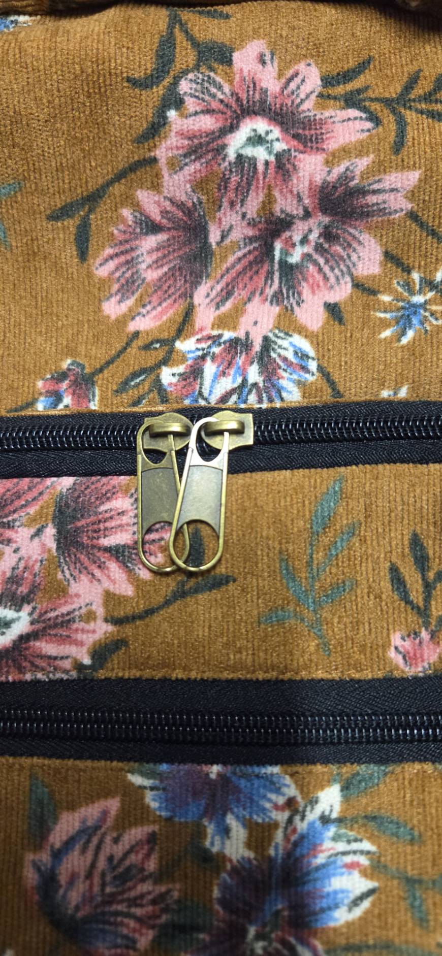 Mustard Yellow Floral Backpack – Vintage Bloom Design