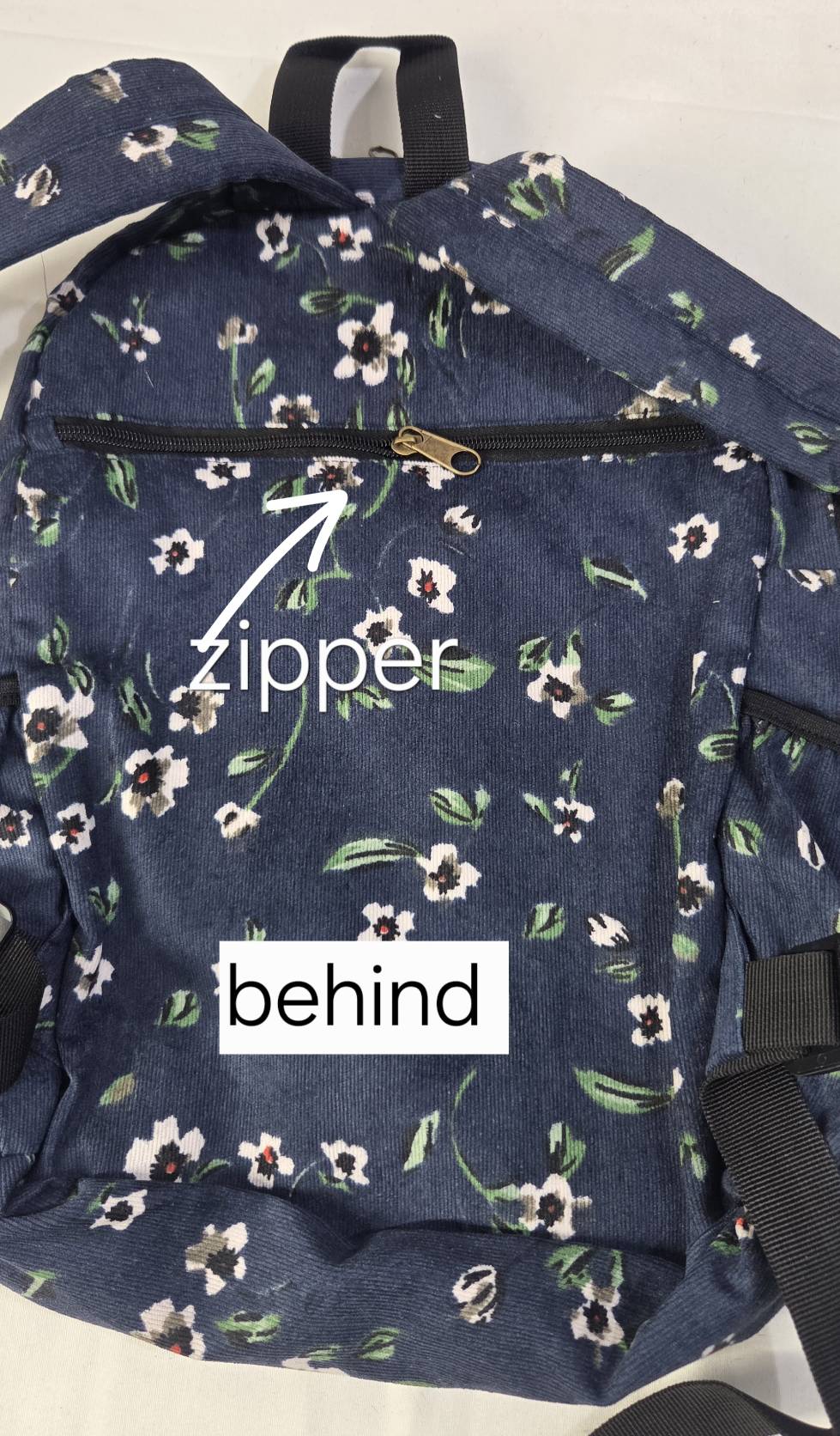 Navy Floral Backpack – Ditsy Print | School & Travel Bag