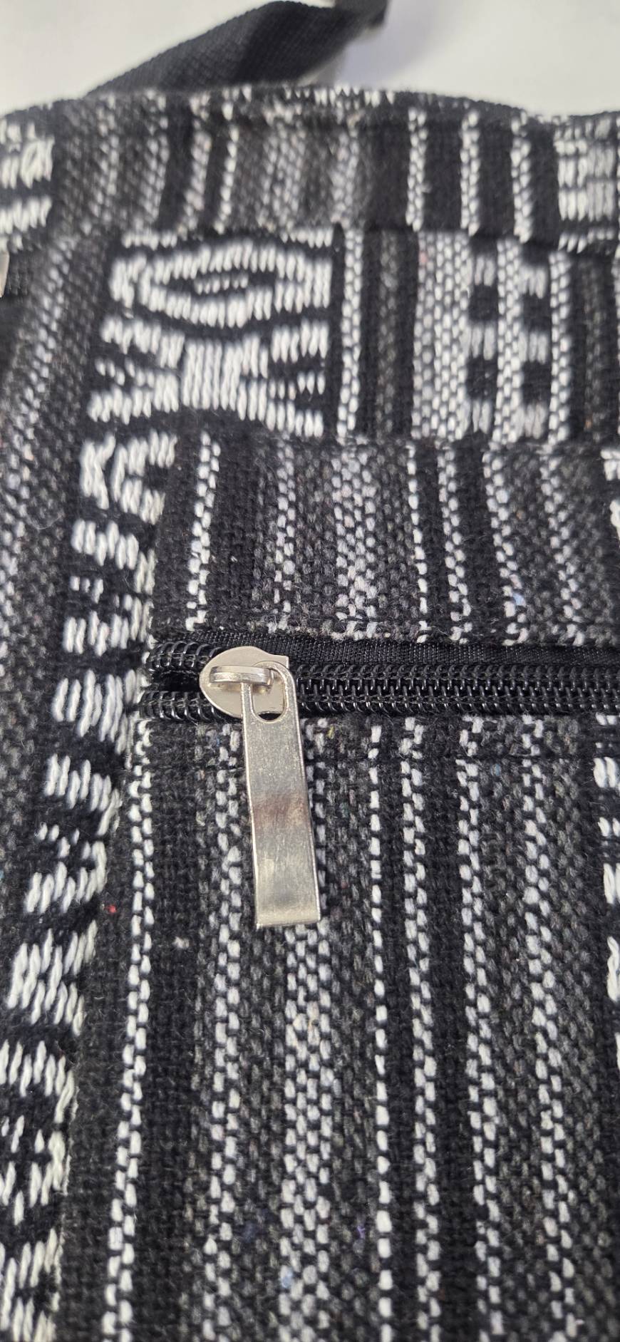 Bohemian Woven Crossbody Bag Black - detail view