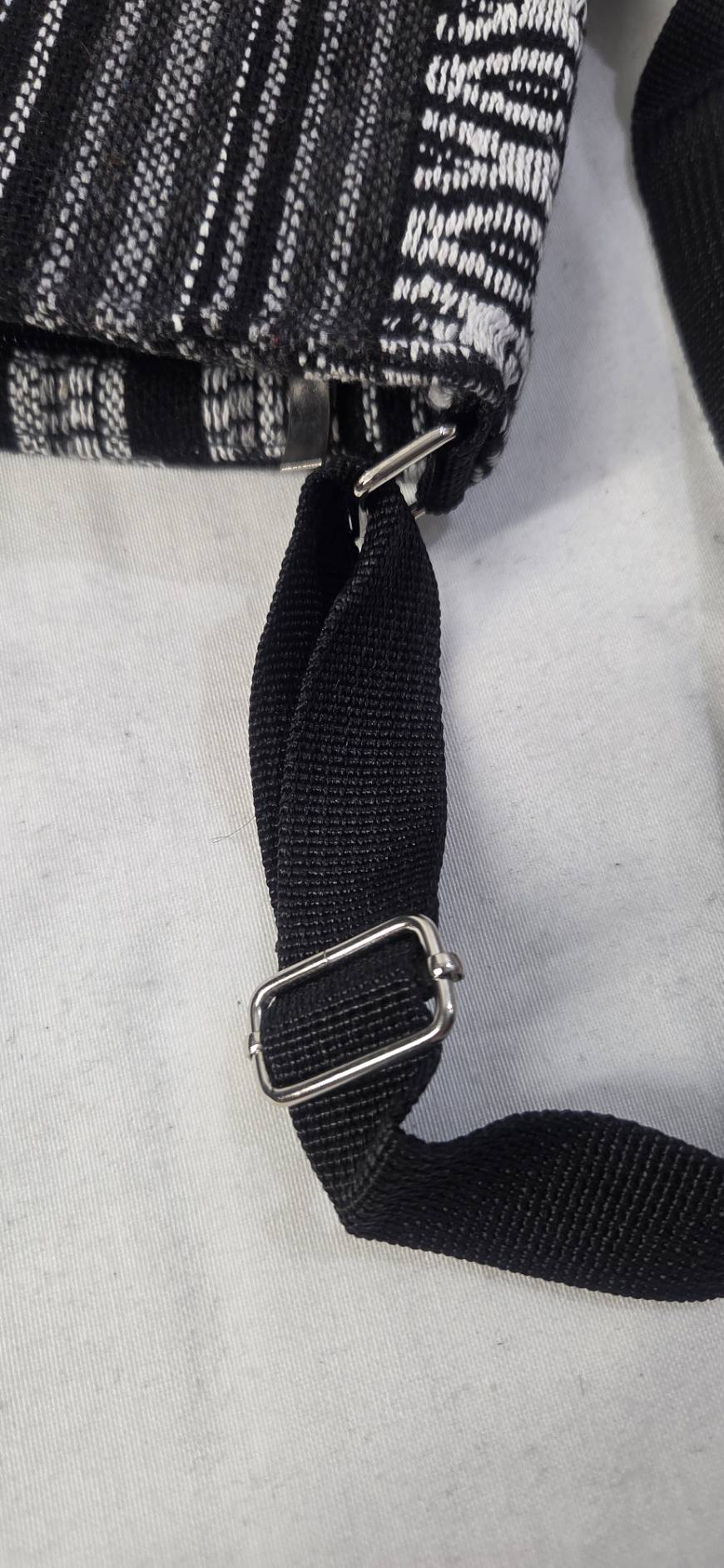 Bohemian Woven Crossbody Bag Black - product photo
