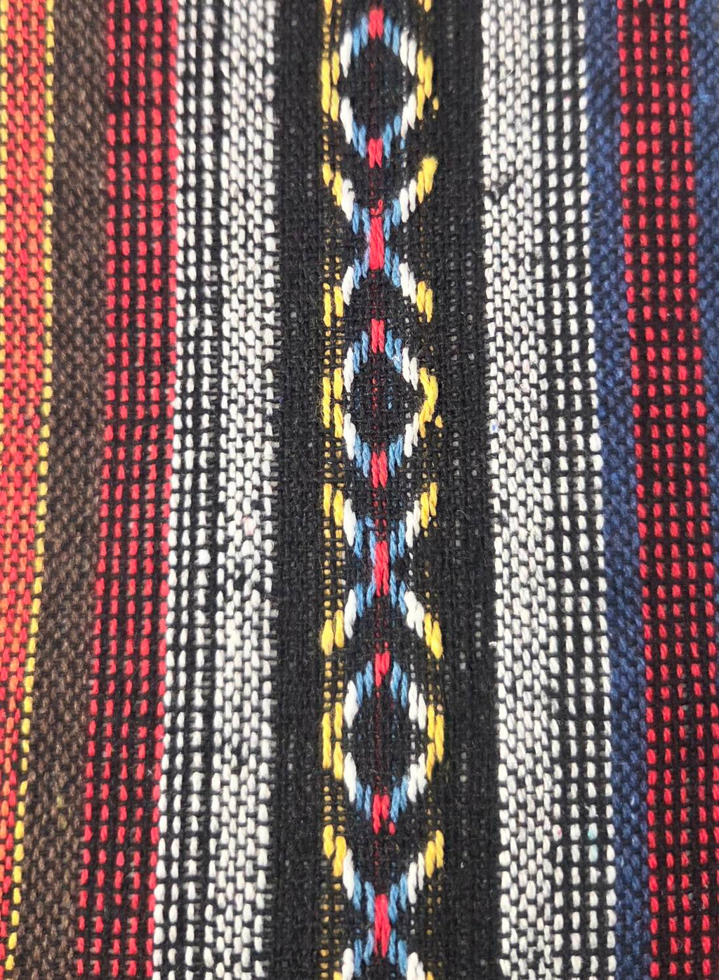 Boho Woven Crossbody Bag Red - zipper #2 detail