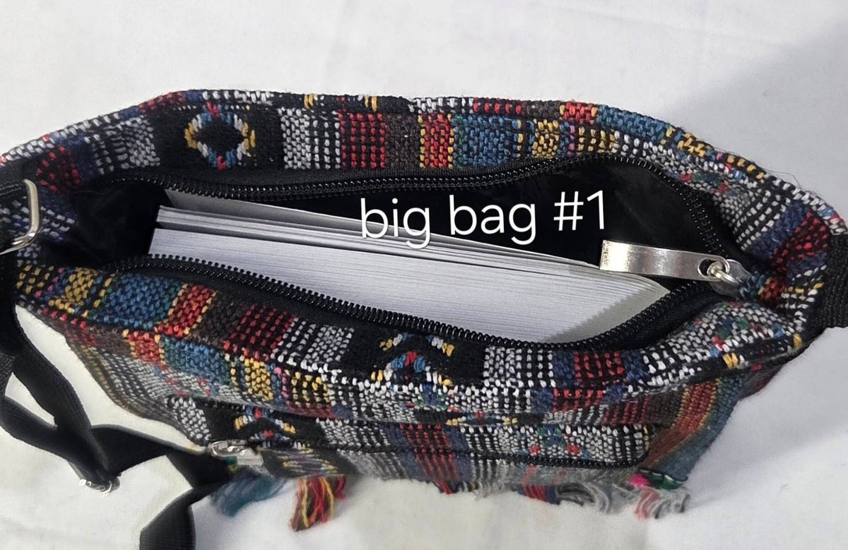 Boho Woven Crossbody Bag Red - adjustable strap buckle