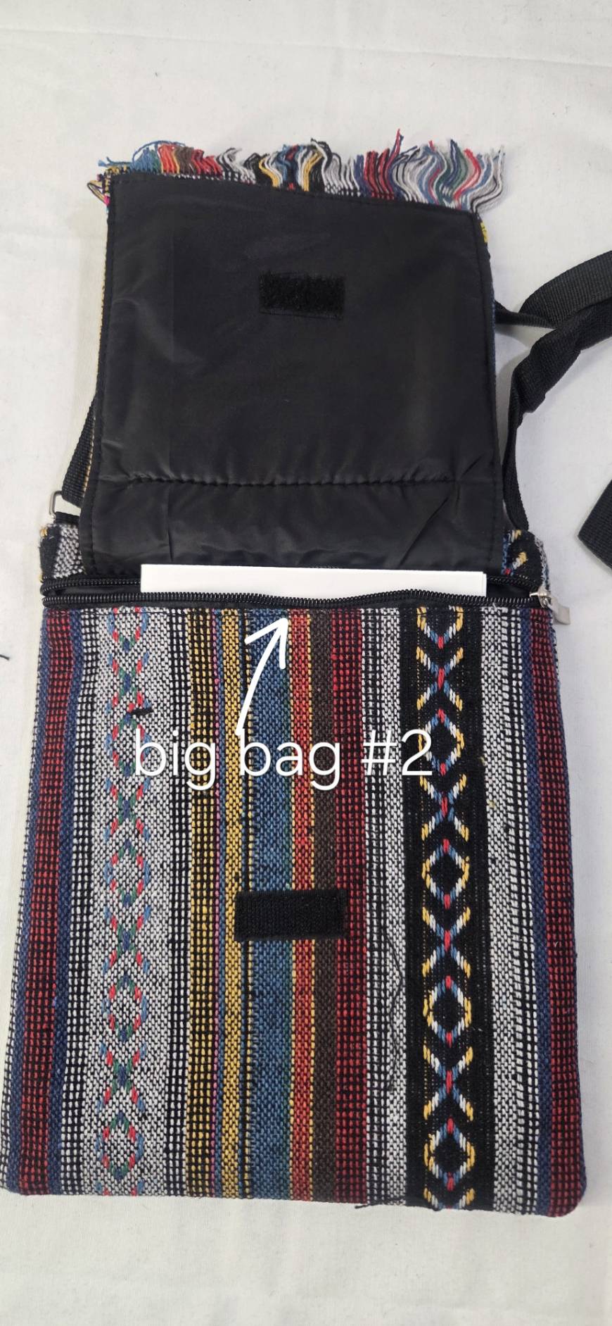 Boho Woven Crossbody Bag Red - product photo 2