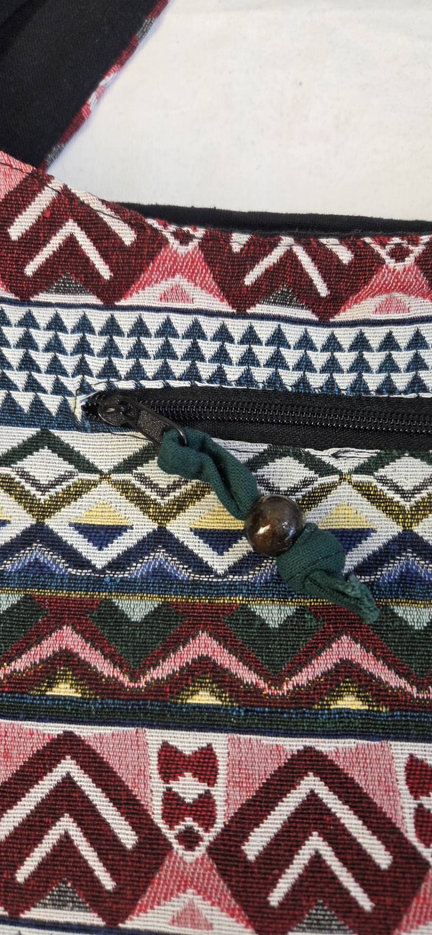 Thai woven bag - interior small side pocket
