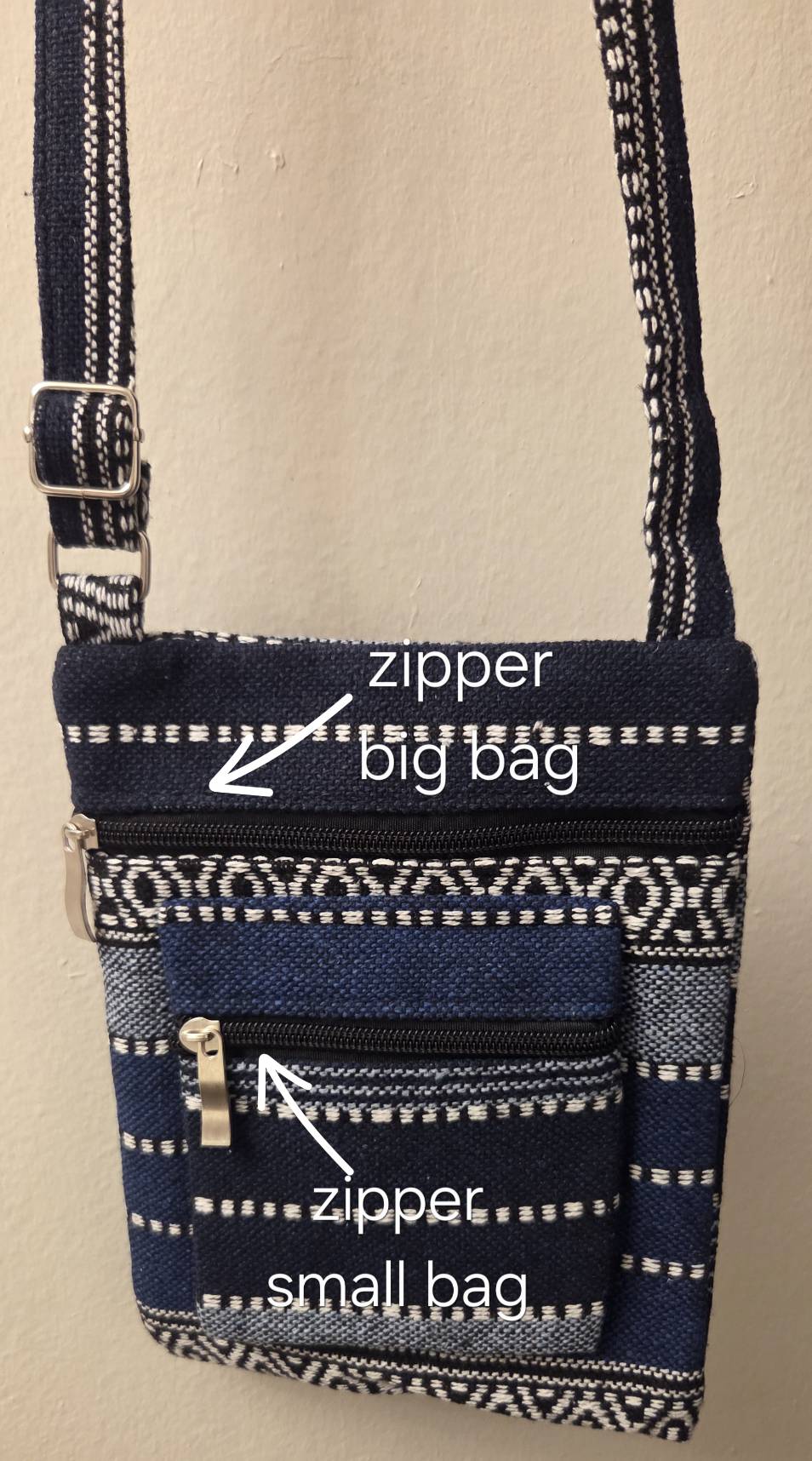 Size chart – Thai woven cotton crossbody bag