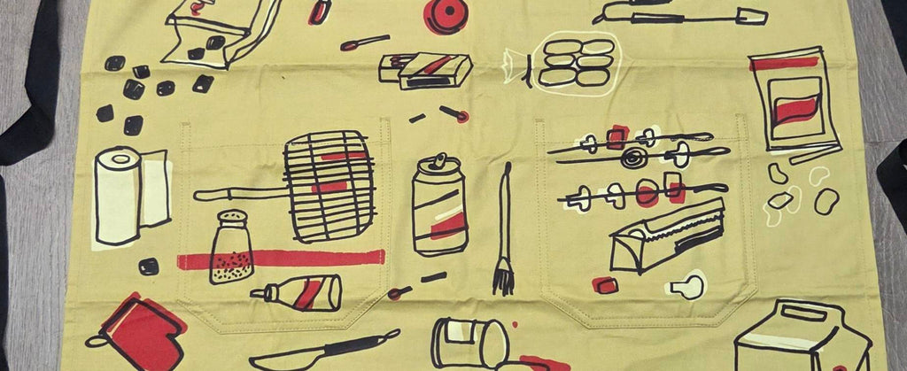 BBQ Apron with Pockets - Yellow