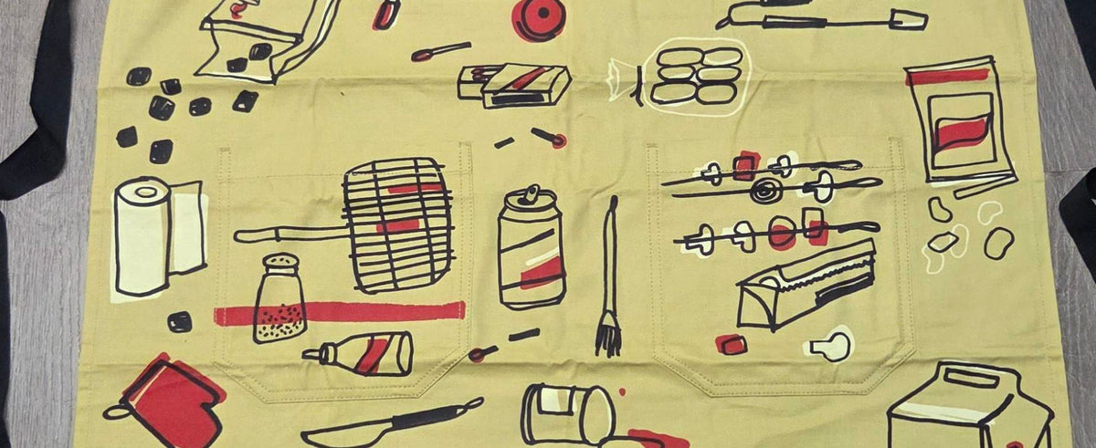 BBQ Apron with Pockets - Yellow
