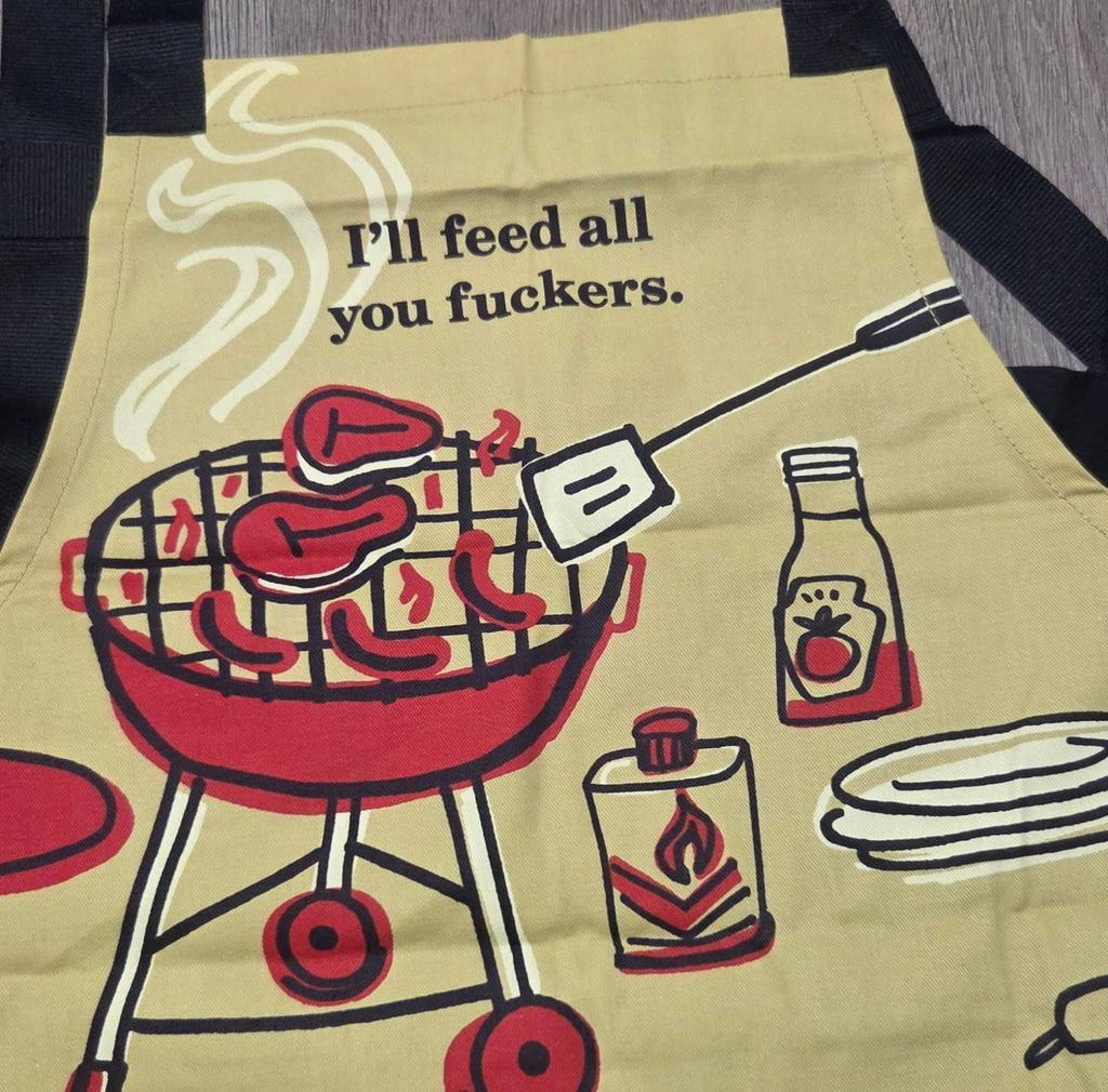 BBQ Apron with Pockets - Yellow