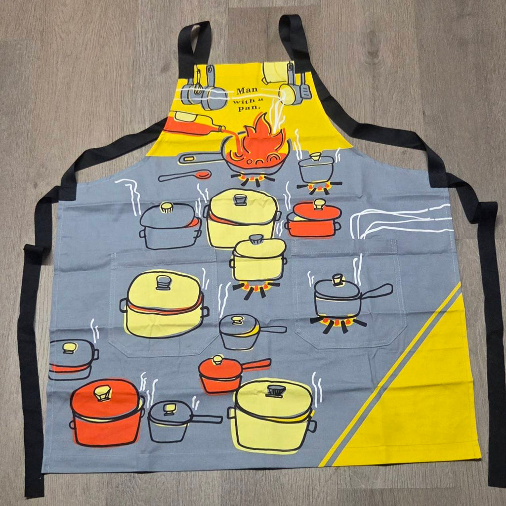 Man with a Pan Apron - HVU woven brand label