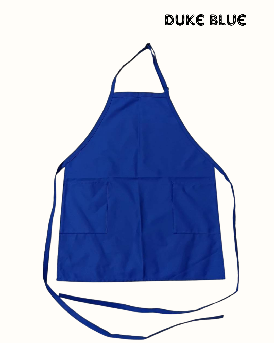 Water-Resistant Cotton Work Apron with 2 Front Pockets – Adjustable Neck Strap – Size L