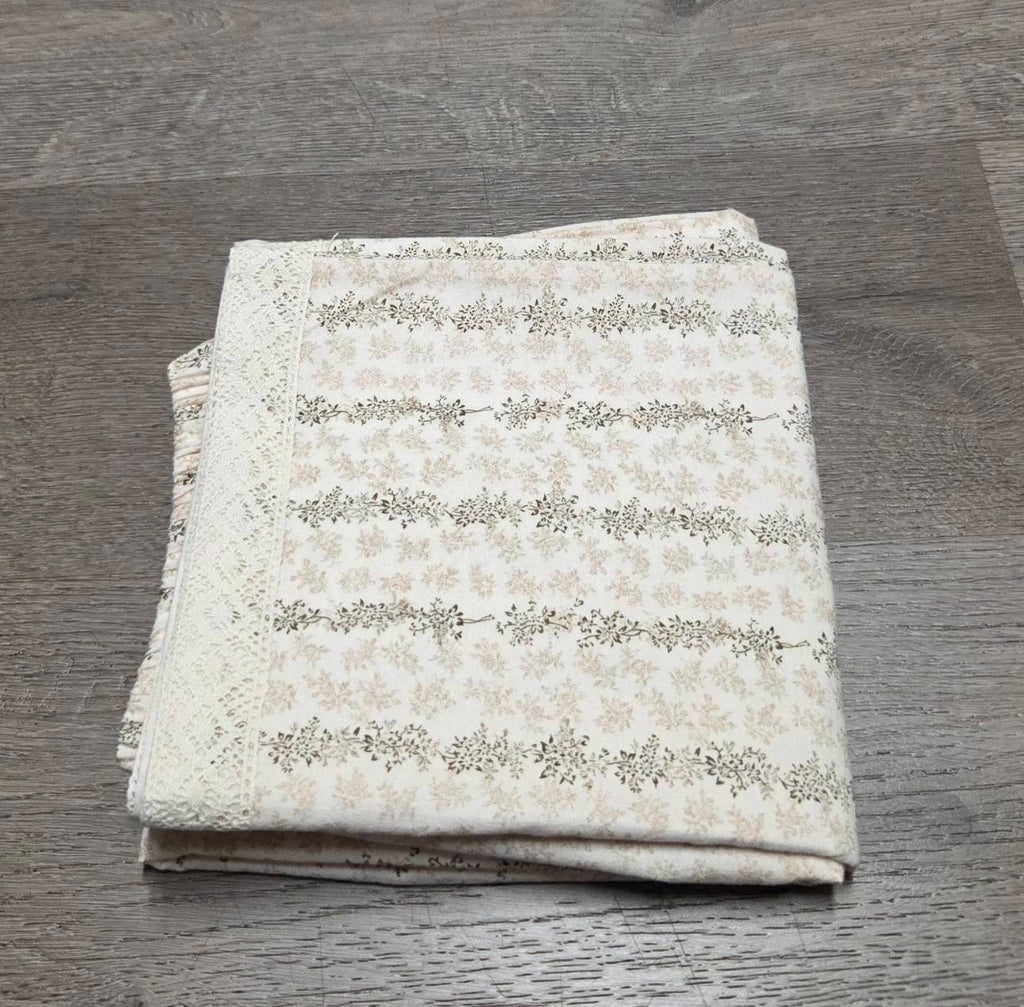 Folded LP-06 ivory botanical stripe pajama pants