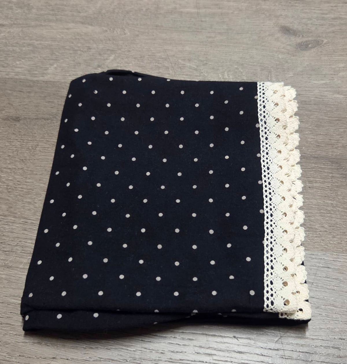 Folded LP-09 black and white polka dot pajama pants