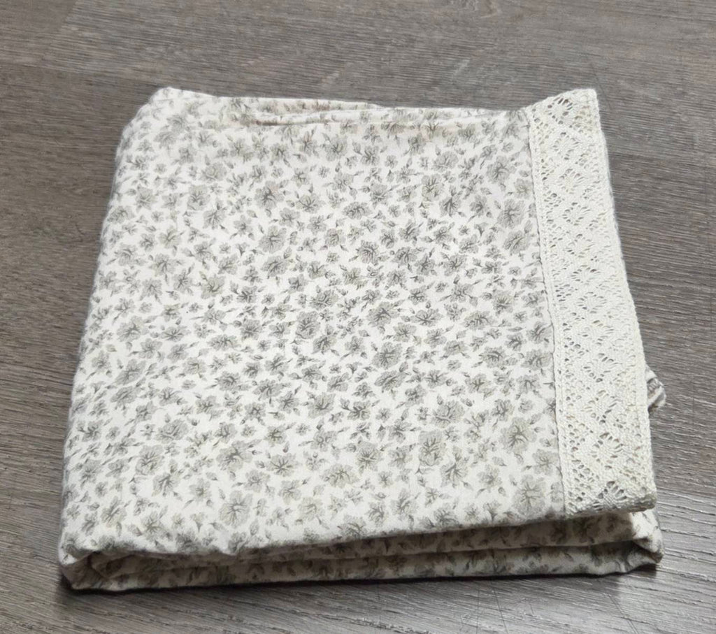 Folded LP-010 ivory gray ditsy floral pajama pants