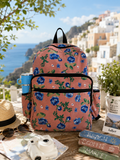Dusty Pink Floral Backpack – Blue Rose Print | Corduroy School & Travel Bag