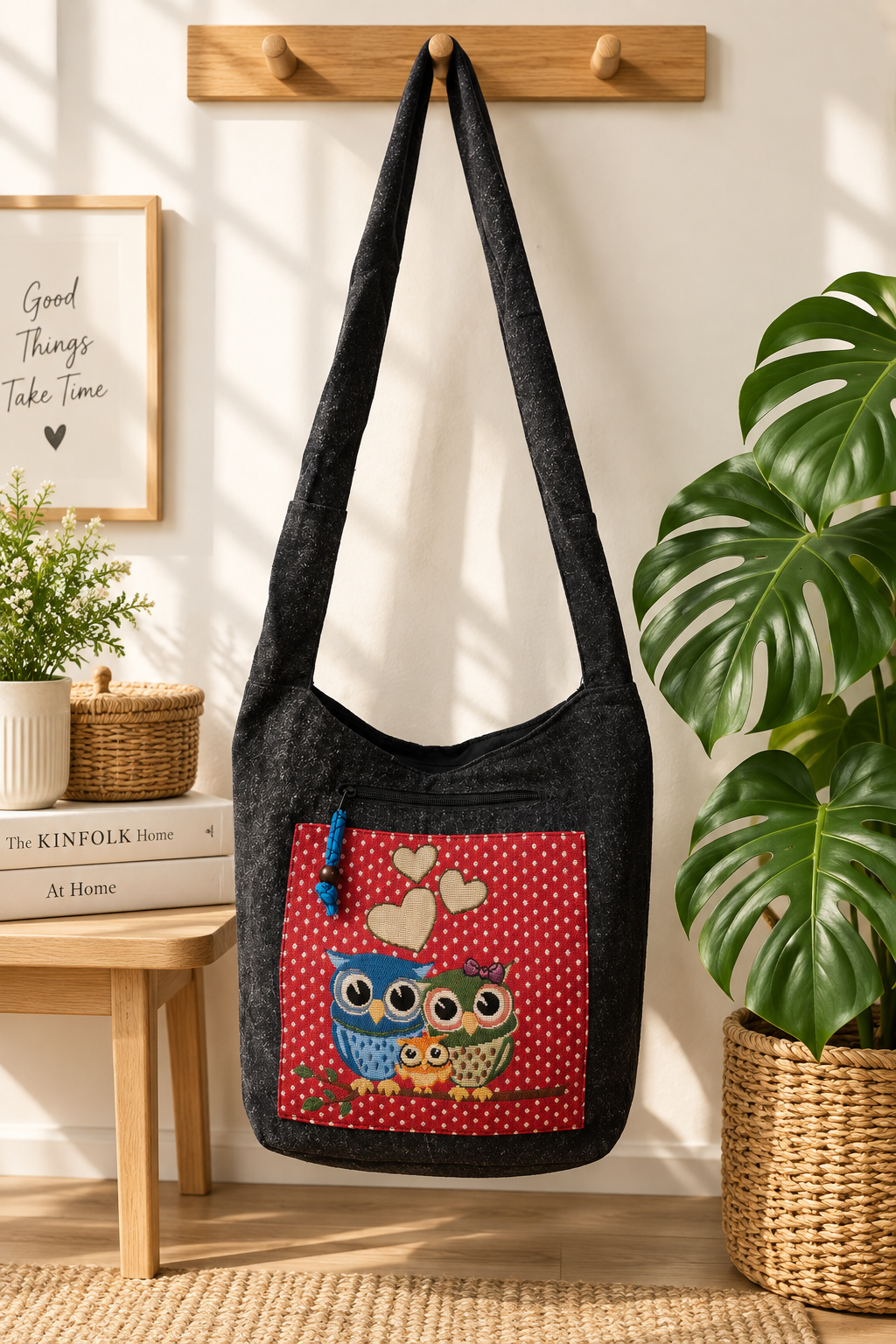 Owl Crossbody Bag - Color B lifestyle gray
